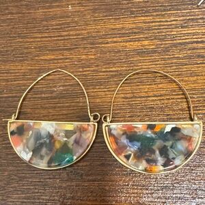 Colorful Half-Moon Earrings